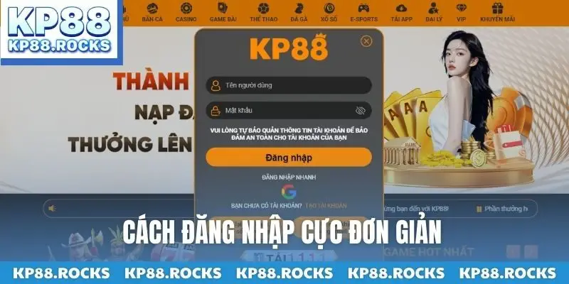 Cách đăng nhập cực đơn giản