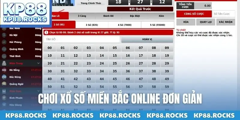 Chơi xổ số miền Bắc online đơn giản